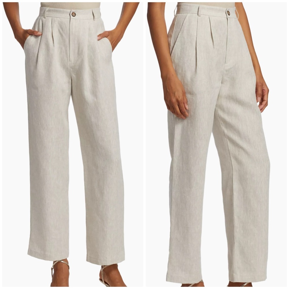 ✴️ NWT REFORMATION MASON LINEN PANT OATMEAL SIZE 6